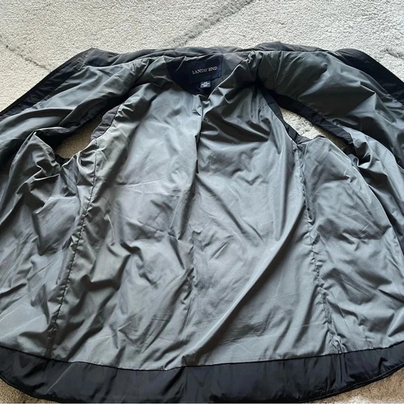Lands End black puffer vest winter down filled feathers  2X - Picture 4 of 9